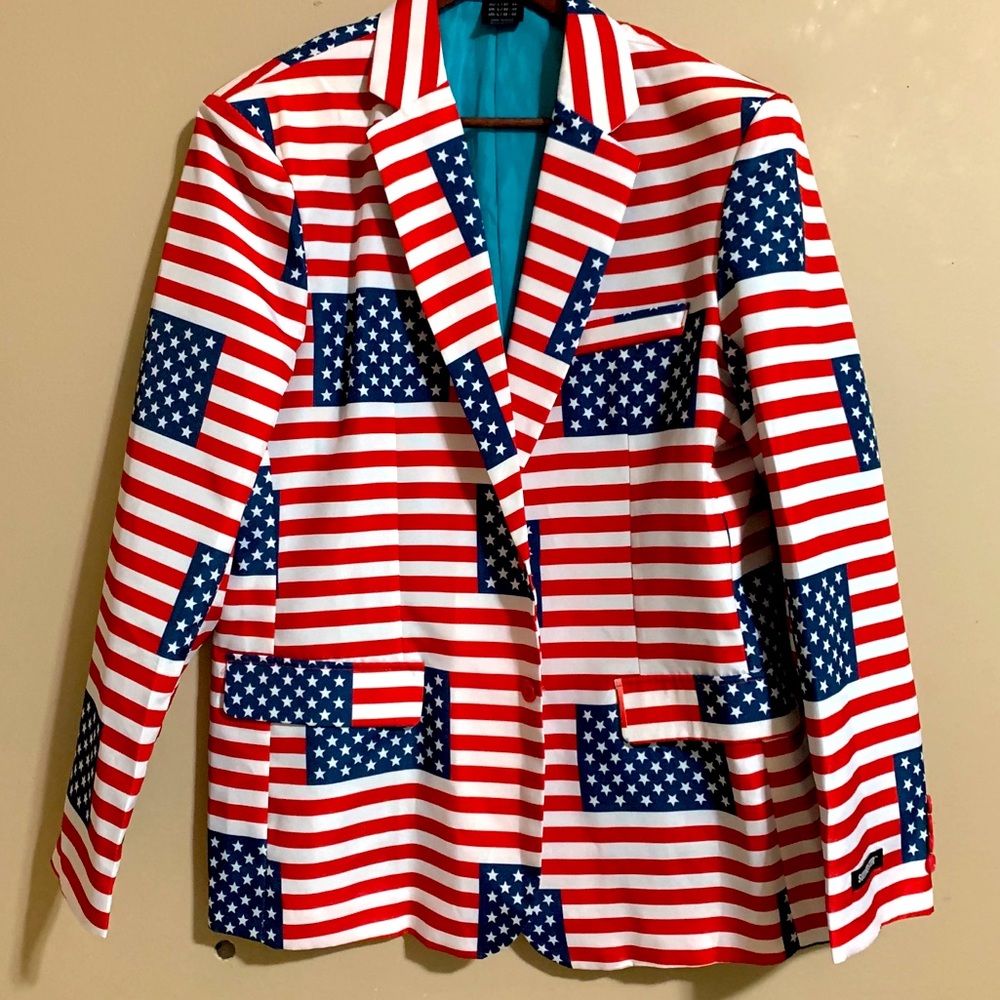 Men’s large American flag USA blazer